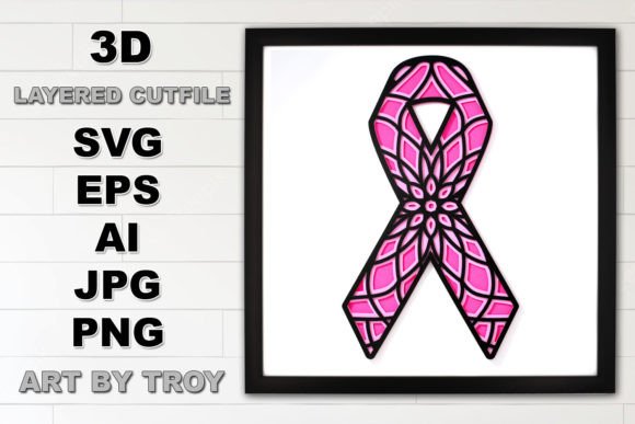 3D Awareness Support Ribbon Layered SVG: A Creative Tool for Every Project