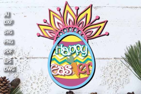 3D Happy Easter Mandala Egg Laser Cut: A Creative and Practical Design for All