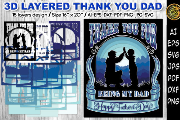 3D Layered SVG Father’s Day Gift Papercut: A Creative DIY Solution for Unique Gifting