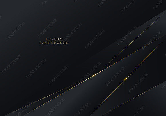 3D Luxury Black Triangle Gold Lines: A Modern Design Essential