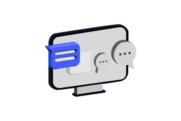 3d Object Monitor with Chatting Message: A Versatile Design for Print and Decoration