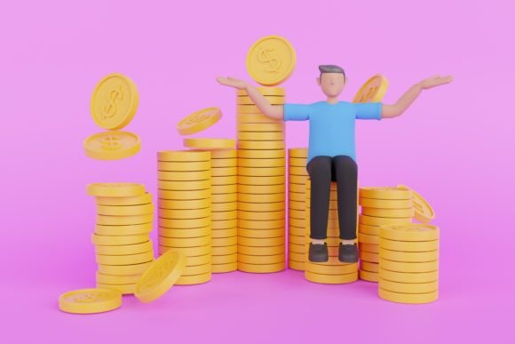 3D Rendering Concept of Money Saving: A Creative and Practical Tool for Modern Design