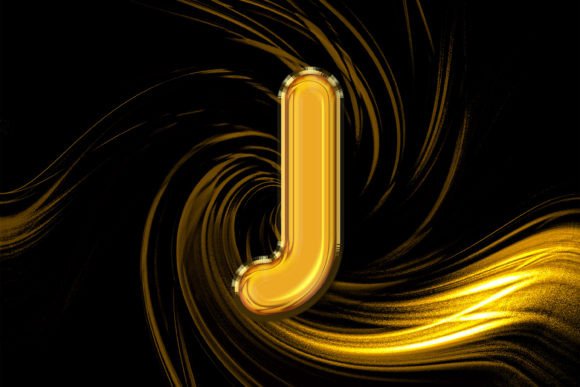 3D Rendering of Gold Alphabet J Letter: A Versatile Design Tool