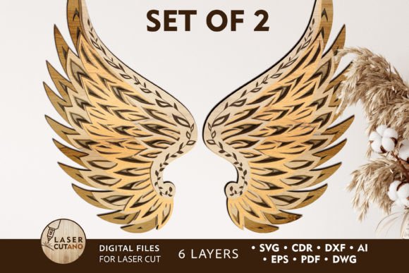 ANGELS WINGS Laser Paper Cut Template: A Creative Solution for Modern Crafters and Entrepreneurs