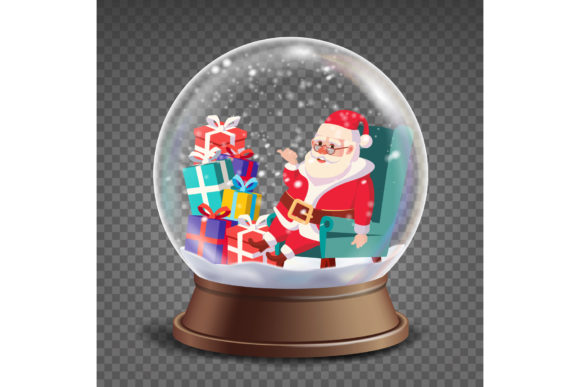 Christmas 3d Classic Xmas Snow Globe: A Timeless Holiday Design Element