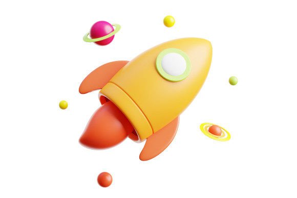 Creative Rocket 3D Icon: A Versatile Design Tool
