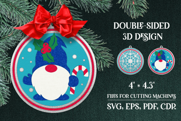 Gnome with Candy Cane Christmas Ornament: A Creative and Practical Digital Design for Modern Crafters