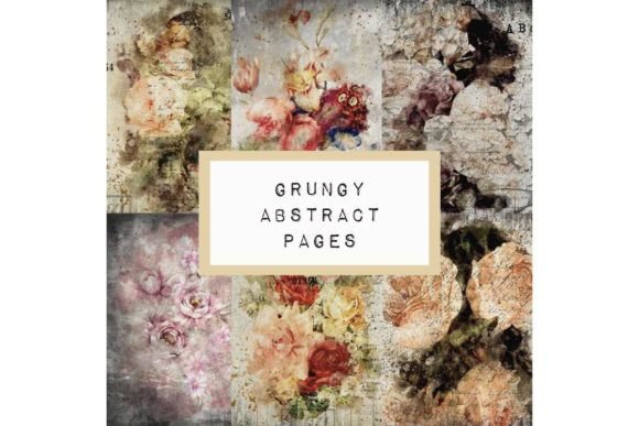 Grungy Abstract Junk Journal Pages: A Creative Resource for Unique Artistic Expression