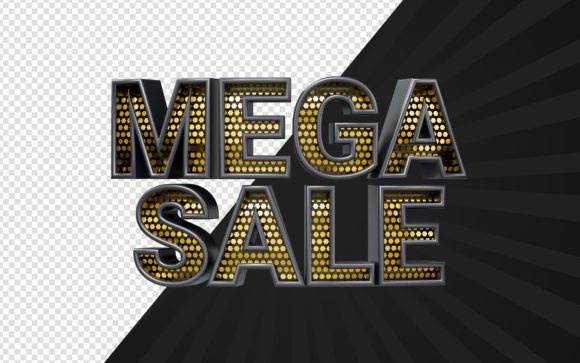 Mega Sale Banner Design Template on Dark