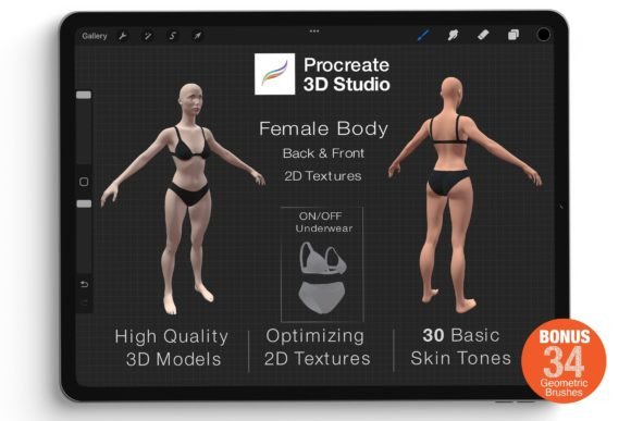 Procreate 3D Model - Full Body Female: A Game-Changer for Digital Artists