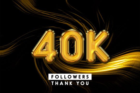 Thank You 40k Followers 3D Text Effect