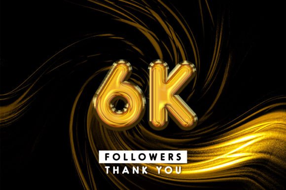 Thank You 6k Followers 3d Text Effect